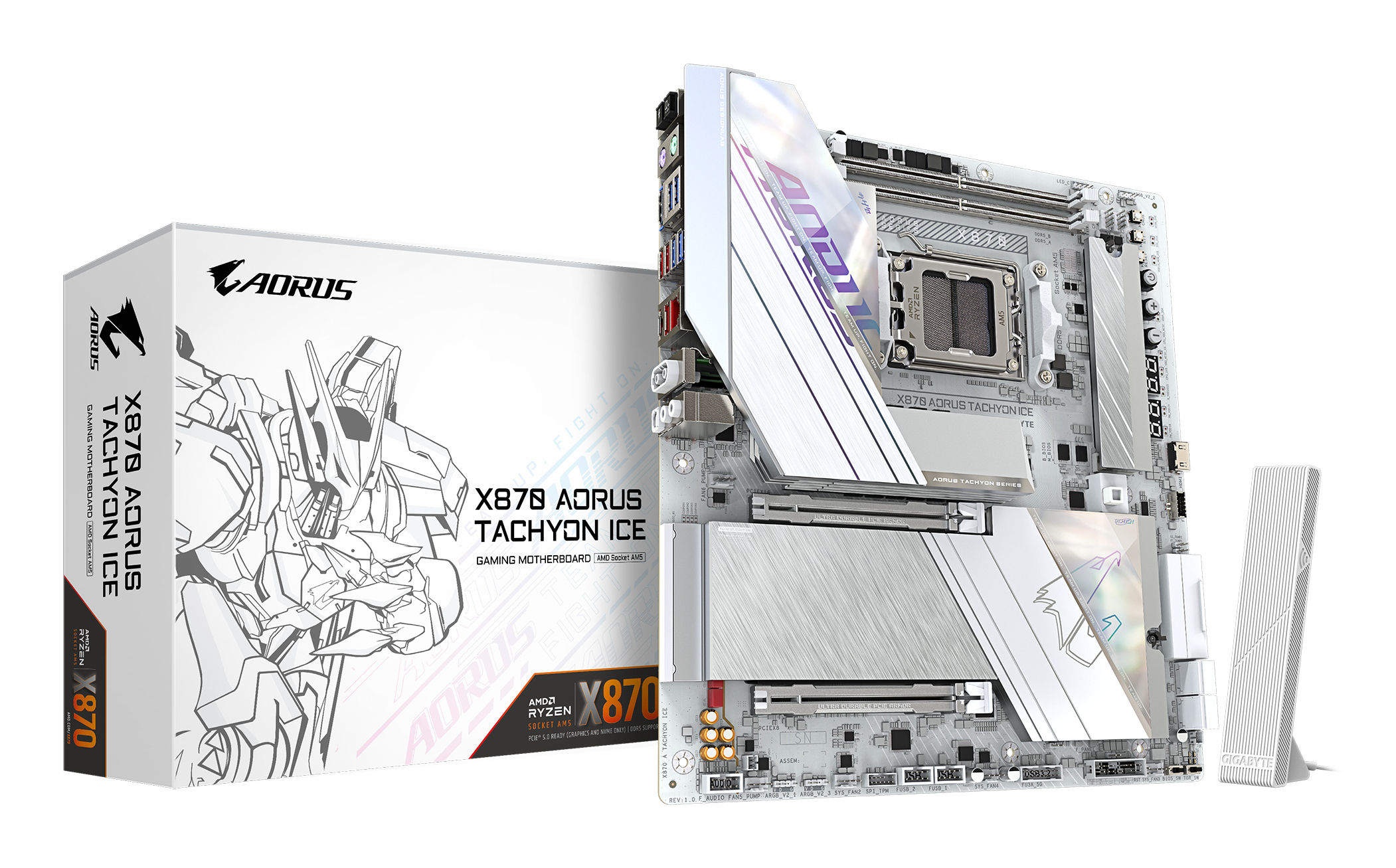 Bekijk afbeelding 1 van Gigabyte X870 AORUS Tachyon ICE (X870, AM5, ATX, DDR5)